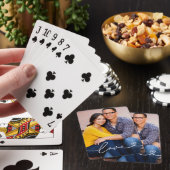 Liefde Witte Script Hart Aangepaste Foto Pokerkaarten (Insitu)