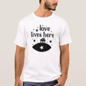 LIEFDE woont hier Paar Kerstmis T-shirt (Voorkant)