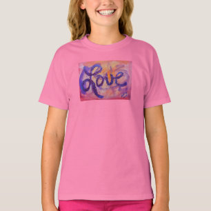 Liefde Woord Zonsondergang Schemering Kunst Glitte T-shirt