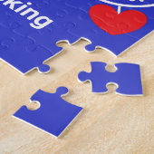 Liefde & Woorden - Blauw met Hart: Jigsaw Puzzel (Zijkant)