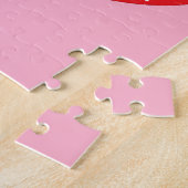 Liefde & Woorden - Roze met Groot Hart: Legpuzzel (Zijkant)
