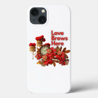 Liefde wordt hier gebrouwen iPhone 13 hoesje