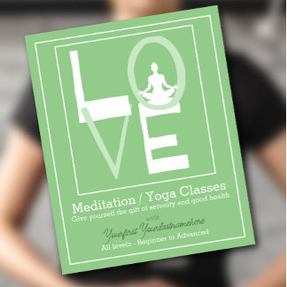 LIEFDE YOGA Klasse Meditatie Holistische Therapie Flyer