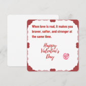 Liefde Zachter Sterker Valentijnsdag kaart (Voorkant / Achterkant)