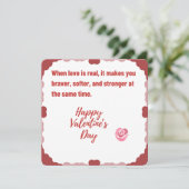 Liefde Zachter Sterker Valentijnsdag kaart (Staand voorkant)
