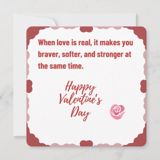 Liefde Zachter Sterker Valentijnsdag kaart (Voorkant)