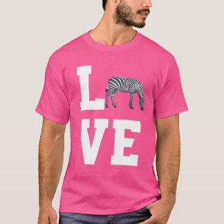 Liefde zebra's meisje t-shirt