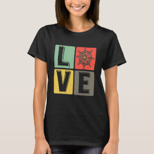 Liefde Zeilboot Zeilboot Kapitein Jacht Zeilen T-shirt