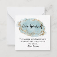 *~ Liefde Zelf Fred Rodgers Quote AP62 Nota Kaart