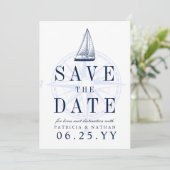Liefde zet koers | De uitnodigingsdatum opslaan Save The Date (Staand voorkant)