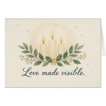 Liefde zichtbaar gemaakt — kerstkaart