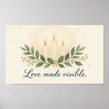 Liefde zichtbaar gemaakt — Kerstposter