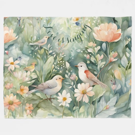 Liefde zingt Fleece Blanket (Voorkant (Horizontaal))