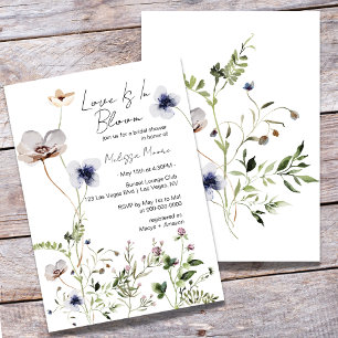 Liefde zit in bloem, Bridal Shower nodiging Kaart