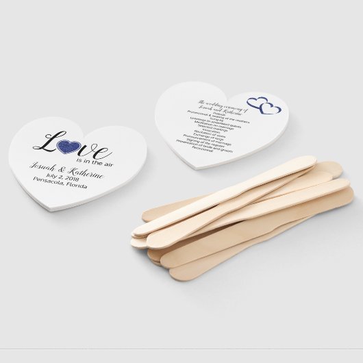 Liefde zit in de Air Blue Heart Program Fan Handwaaier (Niet-gemonteerd)