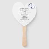 Liefde zit in de Air Blue Heart Program Fan Handwaaier (Achterkant)