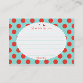 Liefde zit in de Air Feedback Chubby Visitekaartje (Achterkant)