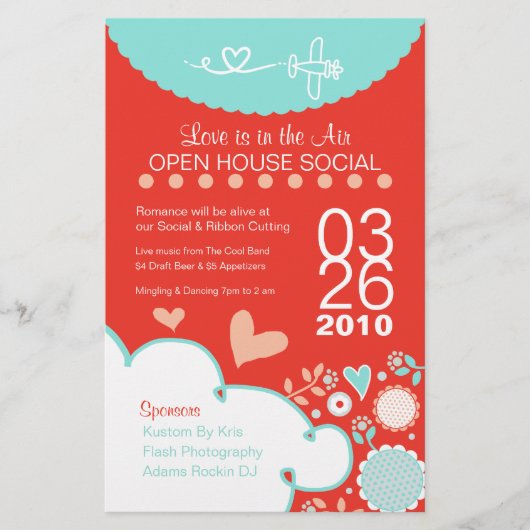 Liefde zit in de Air Open House Flyer (Voorkant)