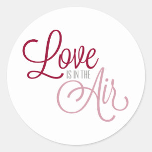 Liefde zit in de Air Valentijnsdag   Sticker Seal