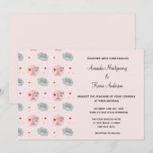 Liefde zit in de Eiffeltoren en het Hart Wedding Kaart (Voorkant / Achterkant)