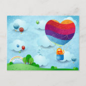 Liefde zit in de lucht briefkaart (Voorkant)