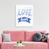 Liefde zit in de lucht canvas afdruk (Insitu (Woonkamer))