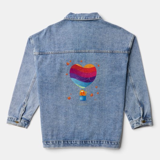 Liefde zit in de lucht denim jacket (Achterkant)
