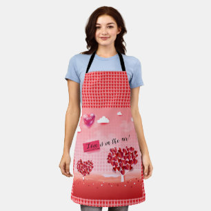 "Liefde zit in de lucht!" mooie liefdesboom Schort