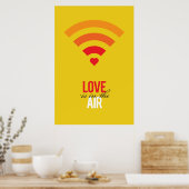 Liefde zit in de lucht poster (Keuken)