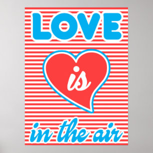 Liefde zit in de lucht, typografie poster, poster