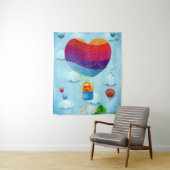 Liefde zit in de lucht wandkleed (In situ)