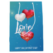 Liefde zit in de luchtballonnen van de Valentijn - Medium Cadeauzakje (Voorkant)