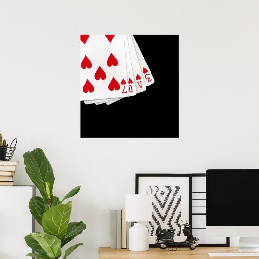 Liefde zit in het Kaart Poster (Thuiskantoor)