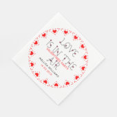 Liefde zit in het luchtfilmontwerp servetten (Hoek)