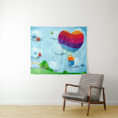 Liefde zit in het luchttapijt wandkleed (In Situ (horizontaal))