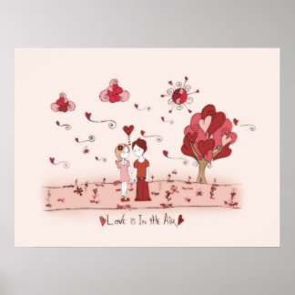 Liefde zit in het Poster van de lucht