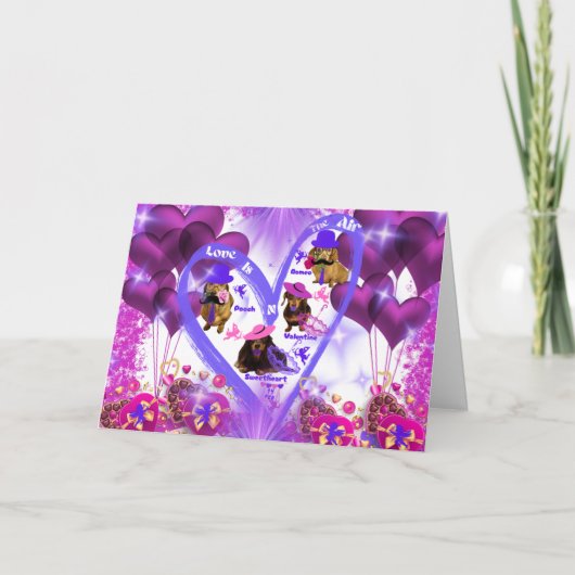 Liefde zit in het Wenskaart Kaart (Voorkant)