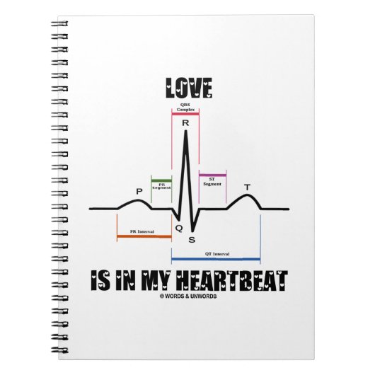 Liefde zit in mijn hartslag ECG ECG Electrocardiog Notitieboek (Voorkant)