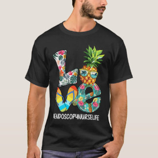 Liefde Zomer Ananas Flip Flop Endos Verpleegster L T-shirt