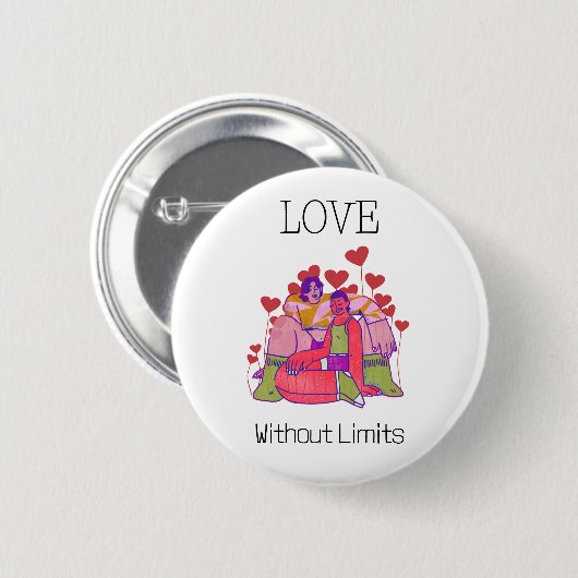 Liefde zonder Grenzen LGBTQ Buttonnen Ronde Button 5,7 Cm (Voorkant /achterkant)