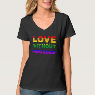 Liefde Zonder Vooroordelen LGBT Vlag Gay Pride Maa T-shirt