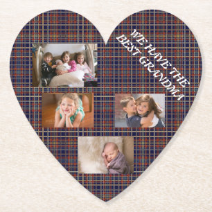 Liefde zonder Weerga Oma Aanraken Tribute Plaid Kartonnen Onderzetters