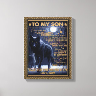 Liefde zoon  Brief aan mijn zoon Voel je nooit all Canvas Afdruk