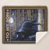 Liefde zoon| Brief aan mijn zoon Voel je nooit all Sherpa Deken (Voorkant (horizontaal))