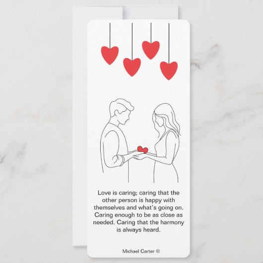 Liefde zorgt voor kaart (Voorkant)