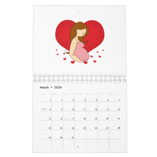 Liefde zwangerschap kalender (Mar 2026)