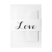 Liefde Zwart En Wit Huwelijk Uitnodigingen Wikkel (Voorkant Voorbeeld)