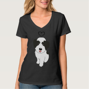 Liefde zwart en wit Whoodle Wheaten Terriër Poedel T-shirt