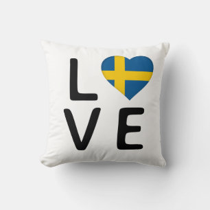 Liefde - Zweden vlag Kussen