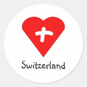Liefde Zwitserland - Zwitserse hart sticker